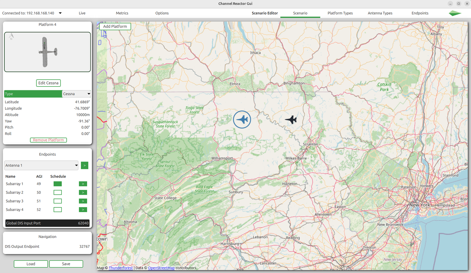 Channel Reactor UI Screenshot